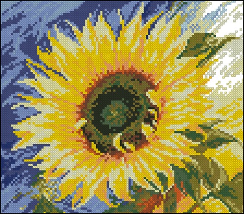 Golden Sunflower Close-Up