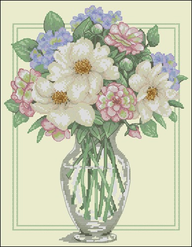 Flowers in a Tall Vase