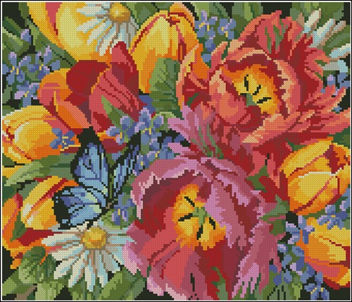 Tulips and Butterfly Bouquet