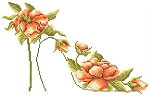 Tea Rose High Heel Shoe
