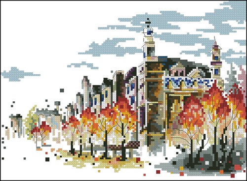 Autumn City Street