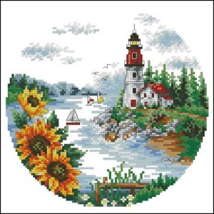 Lighthouse and Sunflowers Cove