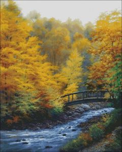Bridge in the Autumn Forest