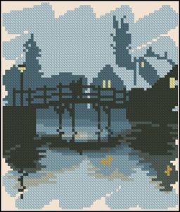 Misty Bridge Reflection