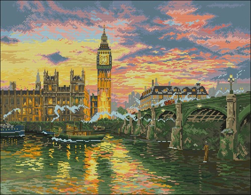 London Sunset Over the Thames