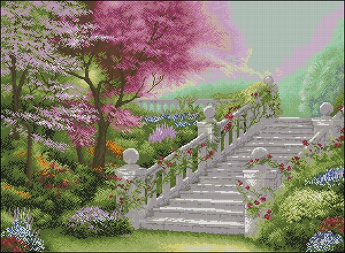 Blossoming Garden Staircase
