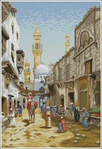 Oriental Street with Mosque