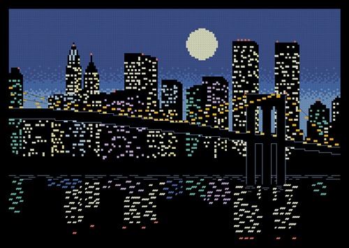 Brooklyn Bridge Night Skyline