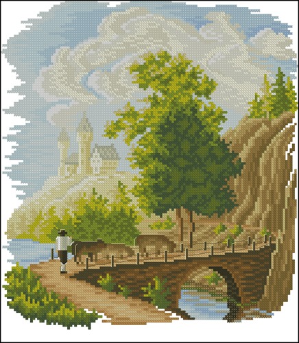 Shepherd and Cattle by the Castle