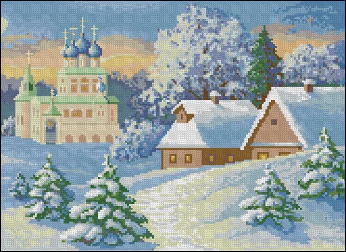 Winter Evening in Old Russia