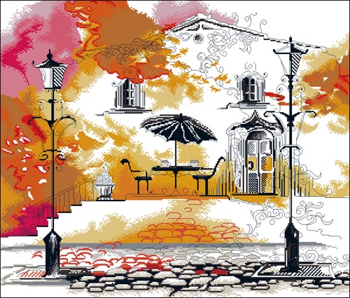 Autumn Cafe Terrace