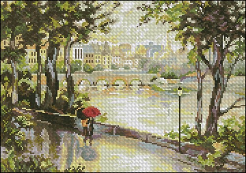 Couple With Red Umbrella
