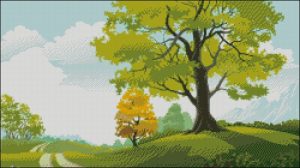 Мультяшный пейзаж Мультяшный пейзаж