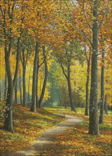 Path in the Autumn Park