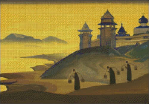Golden Monastery at Dusk