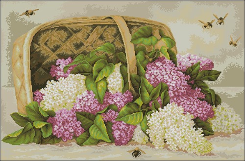 Сирень в корзине