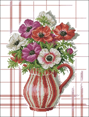 Pichet aux Anemones
