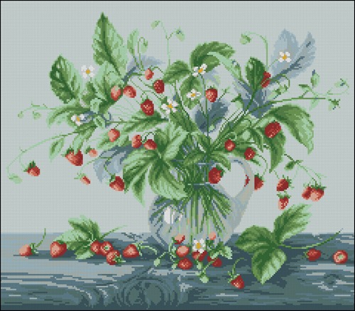 Strawberry Bouquet in Glass Pitcher