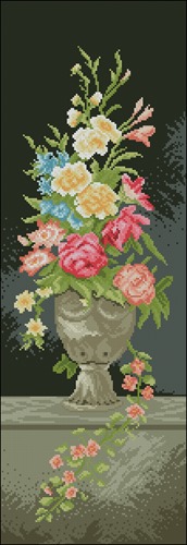Пышный букет на черном фоне