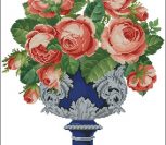 Roses in Blue and Silver Cup Roses in Blue and Silver Cup