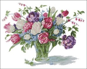 Tulips Cross Stitch Pattern Tulips Cross Stitch Pattern