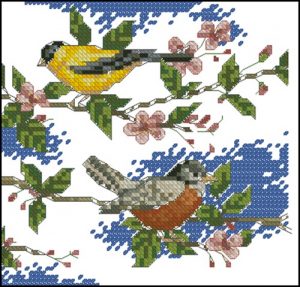 Birds and blossom