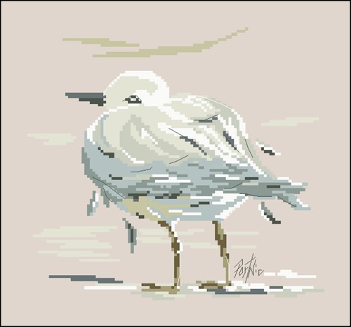 Cross stitch bird