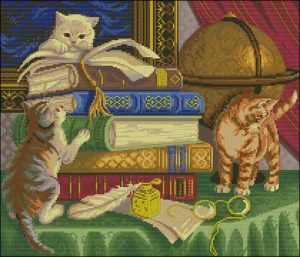 Котята с книгами Котята с книгами