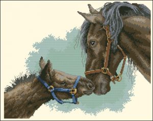 Mother and colt Mother and colt