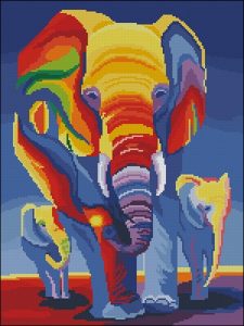 Coloured elephants Coloured elephants