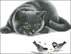 Кот и птички