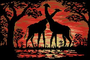 Giraffe Sunset