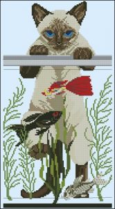 Кот и аквариум