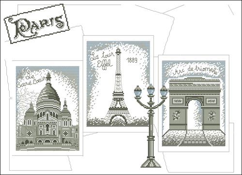 Paris Landmarks Postcard