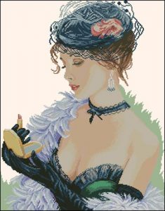 Lady with lipstic