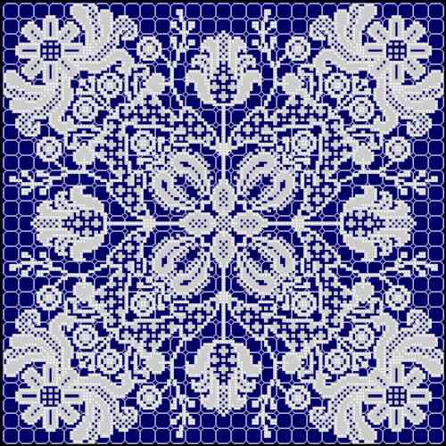 Fantasy Deep Blue-White