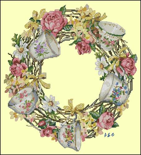 Teacup Wreath Picture