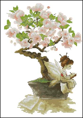 Fairy and Blooming Sakura