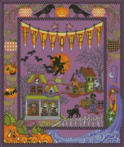 Haloween Village Afghan